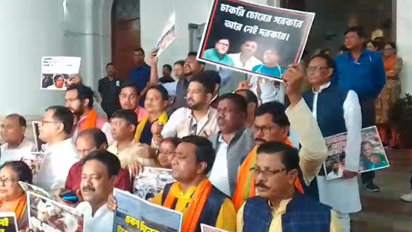 বেনজির ঘটনা বিধানসভায়, মুখ্যমন্ত্রীর সামনেই মমতা চোর স্লোগান শুভেন্দুদের 