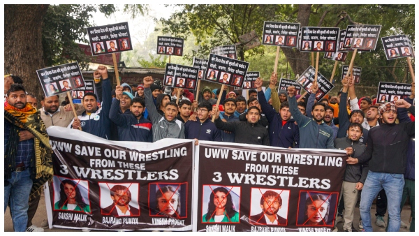 Wrestlers Protest