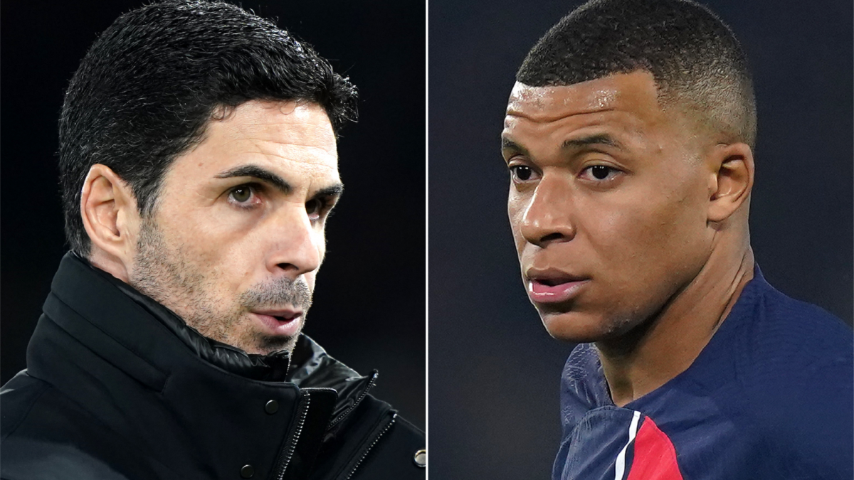 Mikel Arteta and Kylian Mbappe Mikel Arteta and Kylian Mbappe