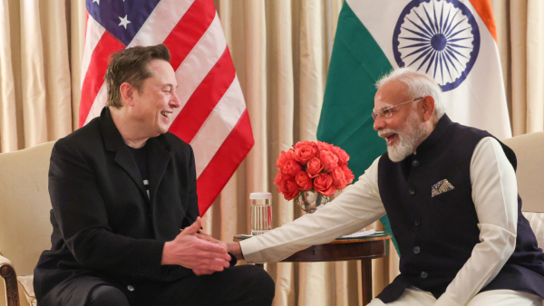 Narendra Modi and Elon Musk Narendra Modi and Elon Musk