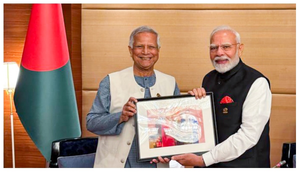 Narendra Modi-Muhammad Yunus Meeting
