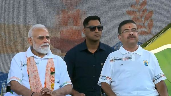 PM Narendra Modi leading mass Yoga Day event Kolkata PM Narendra Modi leading mass Yoga Day event Kolkata