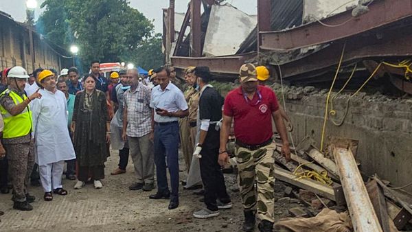 Rescue teams clearing debris after Taratala warehouse collapse
