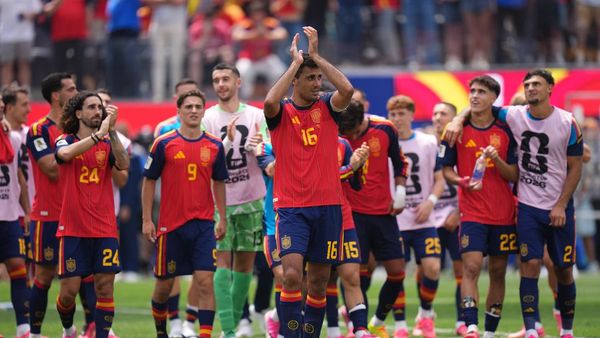 Mikel Merino celebrating after scoring winning goal against Belgium Mikel Merino celebrating after scoring winning goal against Belgium