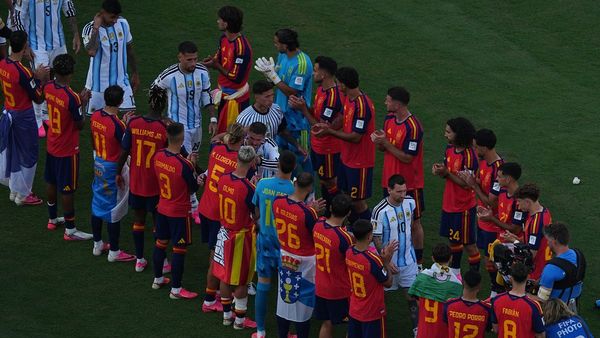 Post-match brawl erupts after Spain wins World Cup Post-match brawl erupts after Spain wins World Cup