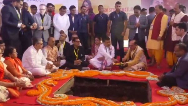 CM Suvendu Adhikari inaugurating Shyam Steel plant