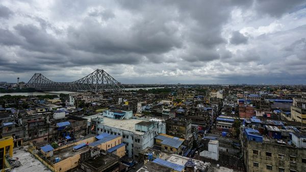 Dark rainy clouds over West Bengal during monsoon