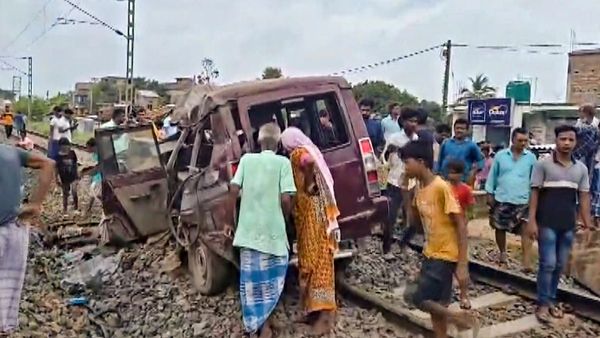 Aftermath of the tragic Karnasubarna level crossing accident Aftermath of the tragic Karnasubarna level crossing accident