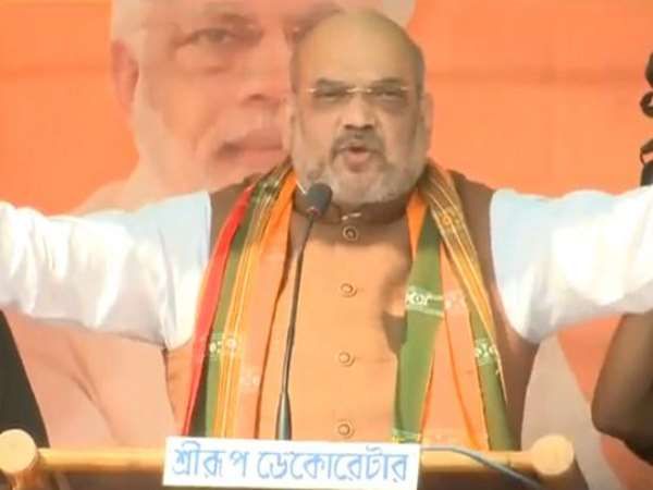 त्रिपुरा में बोले अमित शाह: गरीबों की कमाई खाने वालों को हम उल्टा लटका कर सीधा करेंगे
