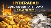 Hyderabad Gold Silver Rate Today, 9 March 2026: Latest 24K, 22K Gold And Silver Rates In City