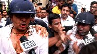 ममता के भतीजे Abhishek Banerjee की सरेआम पिटाई,फटी शर्ट, अंडे फेंके, हेलमेट पहनकर बचे, शॉकिंग Video आया सामने