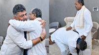Karnataka Congress Crisis: सिद्धारमैया ने किया इस्तीफे का ऐलान, भावुक DK शिवकुमार ने पैर छूकर लिया आशीर्वाद