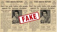 'Not Authentic': Viral Indira Gandhi 'Don’t Buy Gold’ Front Page Is Fake, Says The Hindu 'Not Authentic': Viral Indira Gandhi 'Don’t Buy Gold’ Front Page Is Fake, Says The Hindu