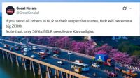 ನಾವು ಇಲ್ಲದಿದ್ದರೆ ಬೆಂಗಳೂರು ಶೂನ್ಯ: ಗ್ರೇಟ್ ಕೇರಳ ಟ್ವೀಟ್‌, ಕನ್ನಡಿಗರು ಹೇಳಿದ್ದೇನು