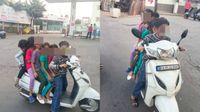 Viral Photos: ಬೆಂಗಳೂರಿನಲ್ಲಿ ಒಂದೇ ಸ್ಕೂಟರ್‌ನಲ್ಲಿ 6 ಅಪ್ರಾಪ್ತ ಮಕ್ಕಳ ಸವಾರಿ, ಪೋಷಕರನ್ನು ಜೈಲಿಗೆ ಹಾಕಲು ನೆಟ್ಟಿಗರ ಆಗ್ರಹ