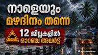 കേരളം മുഴുവന്&zwj; നാളെ മഴ മുന്നറിയിപ്പ്..! 12 ജില്ലകളില്&zwj; ഓറഞ്ച് അലര്&zwj;ട്ട്, ഇടിമിന്നലിനും സാധ്യത