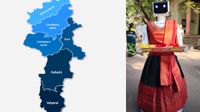 கோவை வாக்குச்சாவடியில் 'டினா&rsquo; ரோபோ கலக்கல்! பாரம்பரிய உடையில் வரவேற்பு.. செல்பி எடுத்த வாக்காளர்கள்