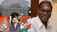 புதுவையில் நூலிழையில் ஆட்சியை தக்க வைக்கும் என்டிஏ! இந்தியா கூட்டணிக்கு 13 இடங்கள்! JVC எக்ஸிட் போல்