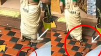 பாய்ந்து வந்து சேலையை கடித்த பாம்பு.. ஒரு நொடியில் உயிர் தப்பிய பெண்.. வீடியோ பாருங்க
