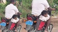 லக்கேஜ் போல.. பைக்கில் குழந்தையை பையில் போட்டு சென்ற தந்தை! பதறியடித்த வாகன ஓட்டிகள் லக்கேஜ் போல.. பைக்கில் குழந்தையை பையில் போட்டு சென்ற தந்தை! பதறியடித்த வாகன ஓட்டிகள்