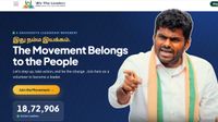 ஆஹா..ஒன்னு கூடிட்டாங்களே! 18,72,878 பேர்.. அண்ணாமலை பின்னால் 'தாமரை' சொந்தங்கள்! அலர்ட் ஆன கமலாலயம்!