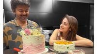 கேக்குல கோக்குமாக்கு! திருப்பி அனுப்புனாரே விஜய்! திரிஷா கூட வெட்டியதாலா? கிண்டலடிக்கும் நெட்டிசன்ஸ் 