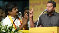 சி.விஜய்பாஸ்கரை மேடையில் வைத்துக்கொண்டு.. பண அரசியலை தூக்கி எறிந்த தவெக என பேசிய ஆதவ் அர்ஜுனா! சி.விஜய்பாஸ்கரை மேடையில் வைத்துக்கொண்டு.. பண அரசியலை தூக்கி எறிந்த தவெக என பேசிய ஆதவ் அர்ஜுனா!