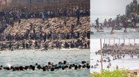 மொரோக்கோவில் கடும் பஞ்சம்.. கடலில் நீந்தி ஸ்பெயினுக்குள் நுழையும் பல ஆயிரக்கணக்கான மக்கள்! மொரோக்கோவில் கடும் பஞ்சம்.. கடலில் நீந்தி ஸ்பெயினுக்குள் நுழையும் பல ஆயிரக்கணக்கான மக்கள்!