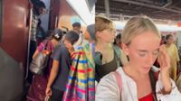 Foreign tourist: எப்படி சிக்கியிருக்கேன் பாருங்க.. வட இந்திய ரயிலில் பயணம் செய்த வெளிநாட்டு பெண் பயணி!