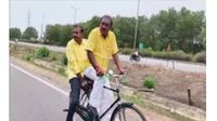 18 కిలోమీటర్లు మంత్రి నిమ్మల సైకిల్ డబుల్​ రైడ్!