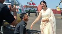 ఎయిర్ ఫోర్స్ పాసింగ్ అవుట్ పరేడ్ లో హృదయానికి హత్తుకునే సన్నివేశం