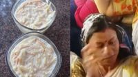 ఊహించని ప్రమాదం: మంత్రి తలపై పడ్డ వేడి వేడి పాయసం! (వీడియో)