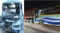 బెంగళూరుకు వెళ్తోన్న APSRTC సూపర్ లగ్జరీ బస్సుకు ప్రమాదం- నుజ్జునుజ్జు: దుర్మరణం