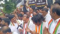 కాంగ్రెస్, బీజేపీ పోటా పోటీ నిరసనలు- ఉద్రిక్తత..!!