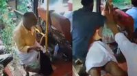 viral video: బస్సు నుంచి కింద పడిపోతుండగా వృద్ధుడిని కాపాడిన క్లీనర్..