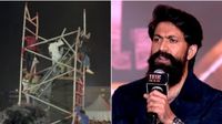 టాక్సిక్ ప్రీ రిలీజ్ ఈవెంట్ లో ప్రమాదం: చూస్తుండగానే కుప్పకూలిన టవర్: యష్ షాక్