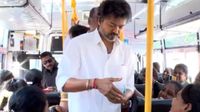 ఆర్టీసీ బస్సులో ఫ్రీ టికెట్ పంచ్ చేసిన విజయ్: ఇకపై డీలక్స్ బస్సుల్లో కూడా ఉచితమే