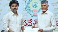 చెన్నైని ఆదుకోరూ..! చంద్రబాబును కోరిన విజయ్..! తొలి భేటీలోనే హామీ..!