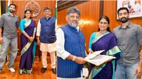 బెంగళూరు విధానసౌధలో షర్మిల: కుమారుడితో కలిసి సీఎం డీకే శివకుమార్ తో