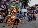 Unique 3D Durga Puja in Kolkata pandal