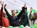 AAP activists in Punjab, Chandigarh celebrate party win