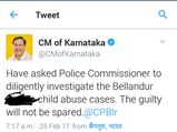 Karnataka CM's twitter gaffe, again: Compromises POCSO victim's identity