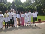 K'taka BJP stages protest in Parliament over 'political killings', transfer of cop