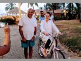 Sonia Gandhi enjoying a bicycle ride in Goa is the best holiday picture you can see