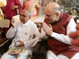 Amit Shah meets historian Chidananda Murthy in Bengaluru