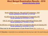 West Bengal Madhyamik Result 2018 declared, pass percentage 85.49