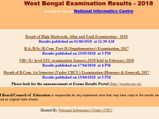 WBCHSE 12th Result 2018 on June 8