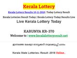 Kerala Lottery Result Today: Karunya KR-370 Today Lottery result LIVE now