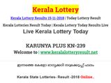 Kerala Lottery Result Today: Karunya Plus KN-239 Today Lottery Results LIVE now