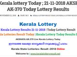 Kerala Lottery Result Today: Akshaya AK-370 Today lottery results LIVE now